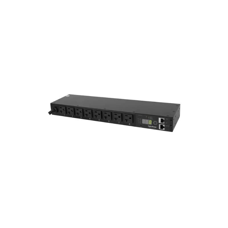 PDU20MT8FNET Monitored PDU, 100-120V/20A, 8 Outlets, 1U Rackmount