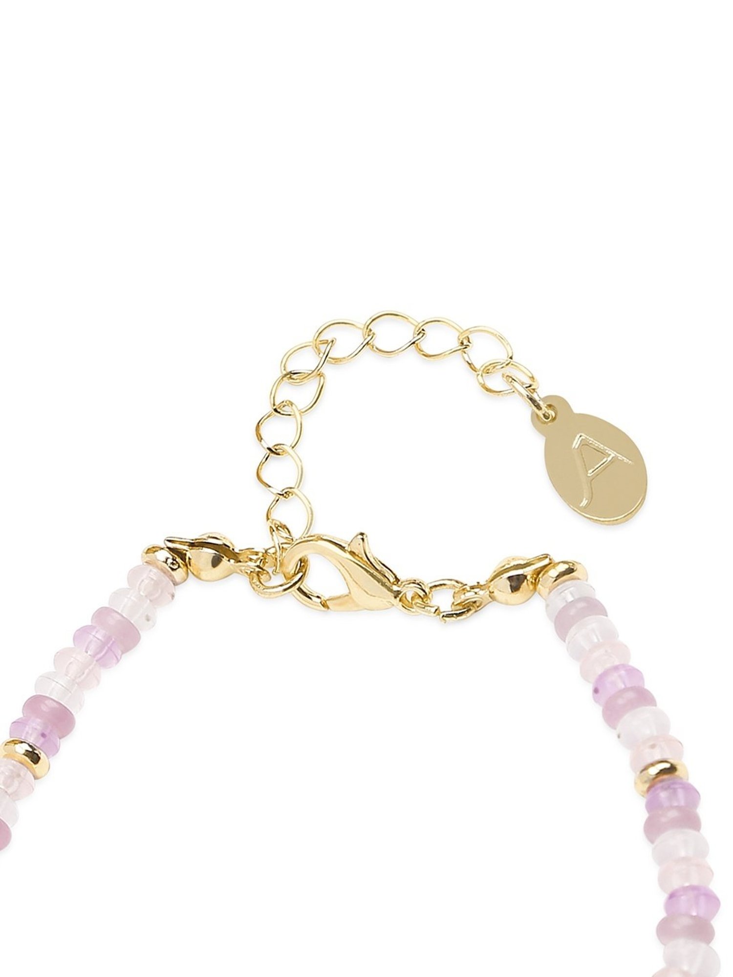 Accessorize London Pink Facet Bead Clasp Bracelet