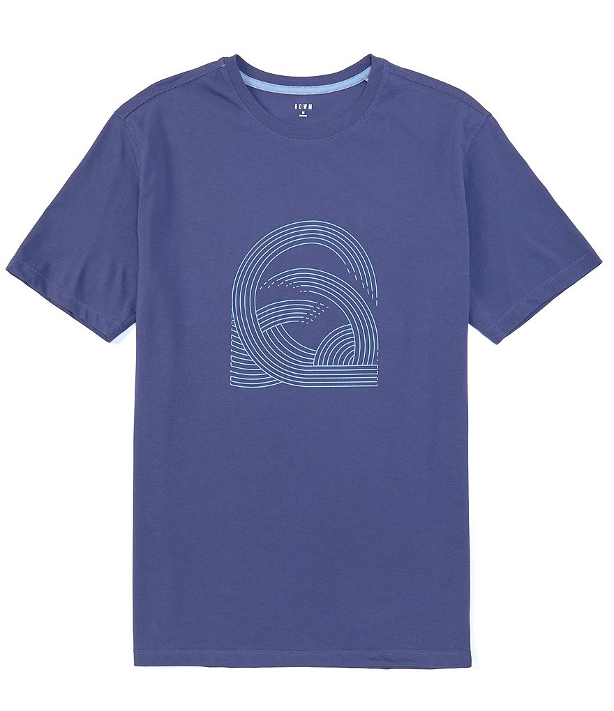 Rowm Short-Sleeve Digital Wave Screen Printed Tee