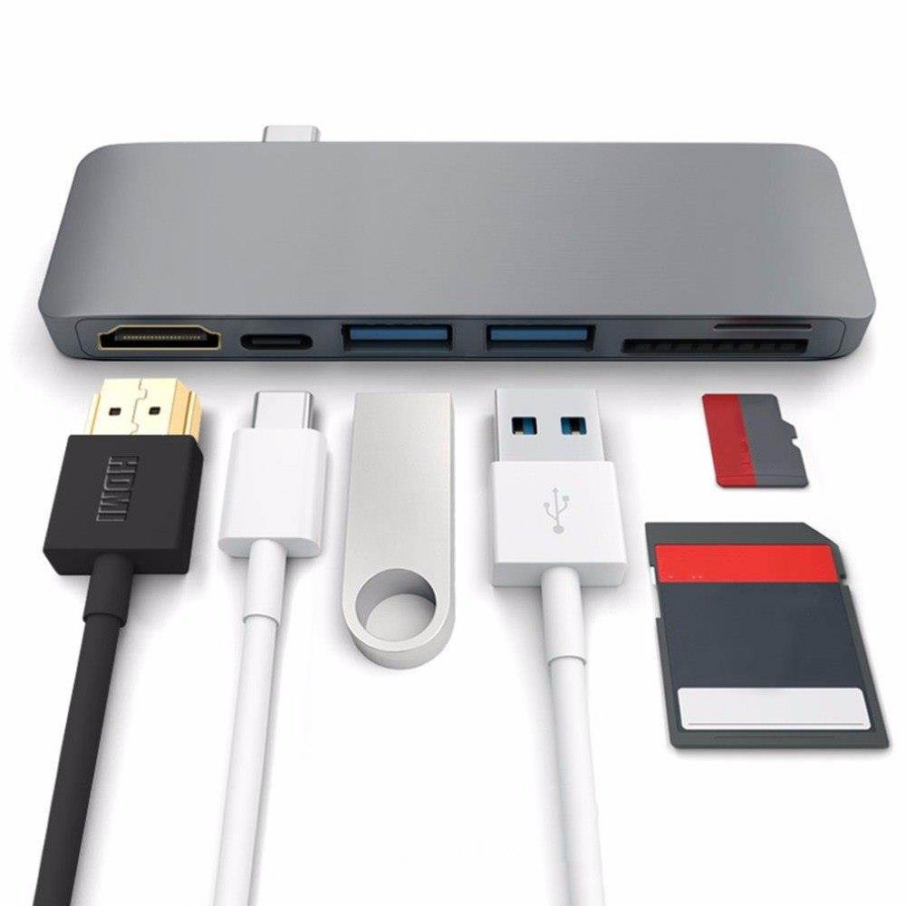 USB 3.0 Hub, Portable SuperSpeed 4 Port USB 3.0 Hub with Built-in Cable , USB Extension Multi-function USB Dock Hot Swapping Support for  Mac, PC, USB Flash Drives and Other Devices
