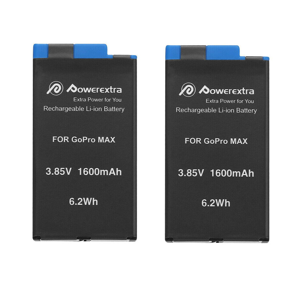 FirstPower 2 PCS 3.85V 1600mAh Rechargeable Li-ion Battery for GoPro MAX 360 Cam