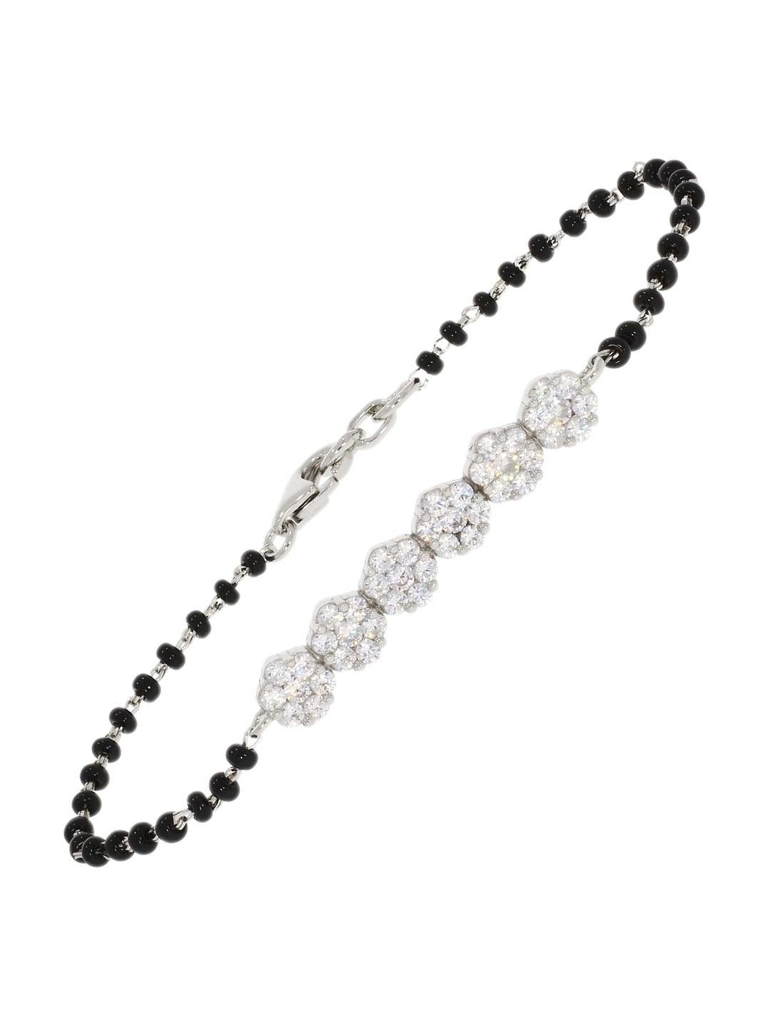 Anayra 92.5 Sterling Silver Mangalsutra Bracelet for Women