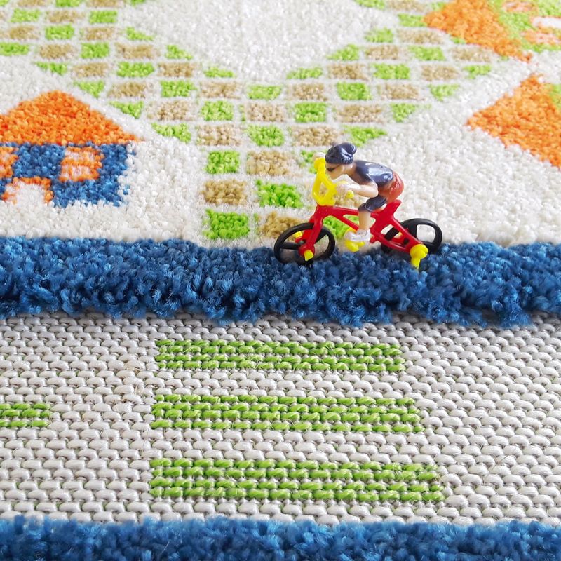 IVI 3D Play Carpets 121MD033MA13183 71 x 52.5 Inch Traffic Educational Toddler Mat Rug for Bedroom, Kids Den, or Playroom, Large