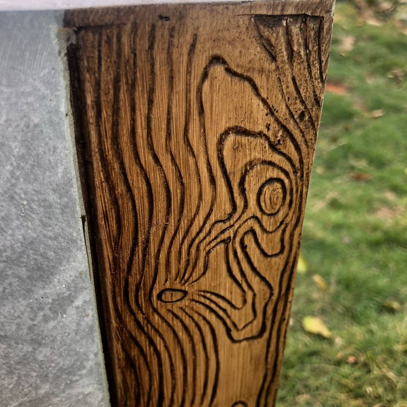 Set of 2 Kante Lightweight Tall Outdoor Square Concrete Planter Timber Ridge Gray - Rosemead Home & Garden, Inc.