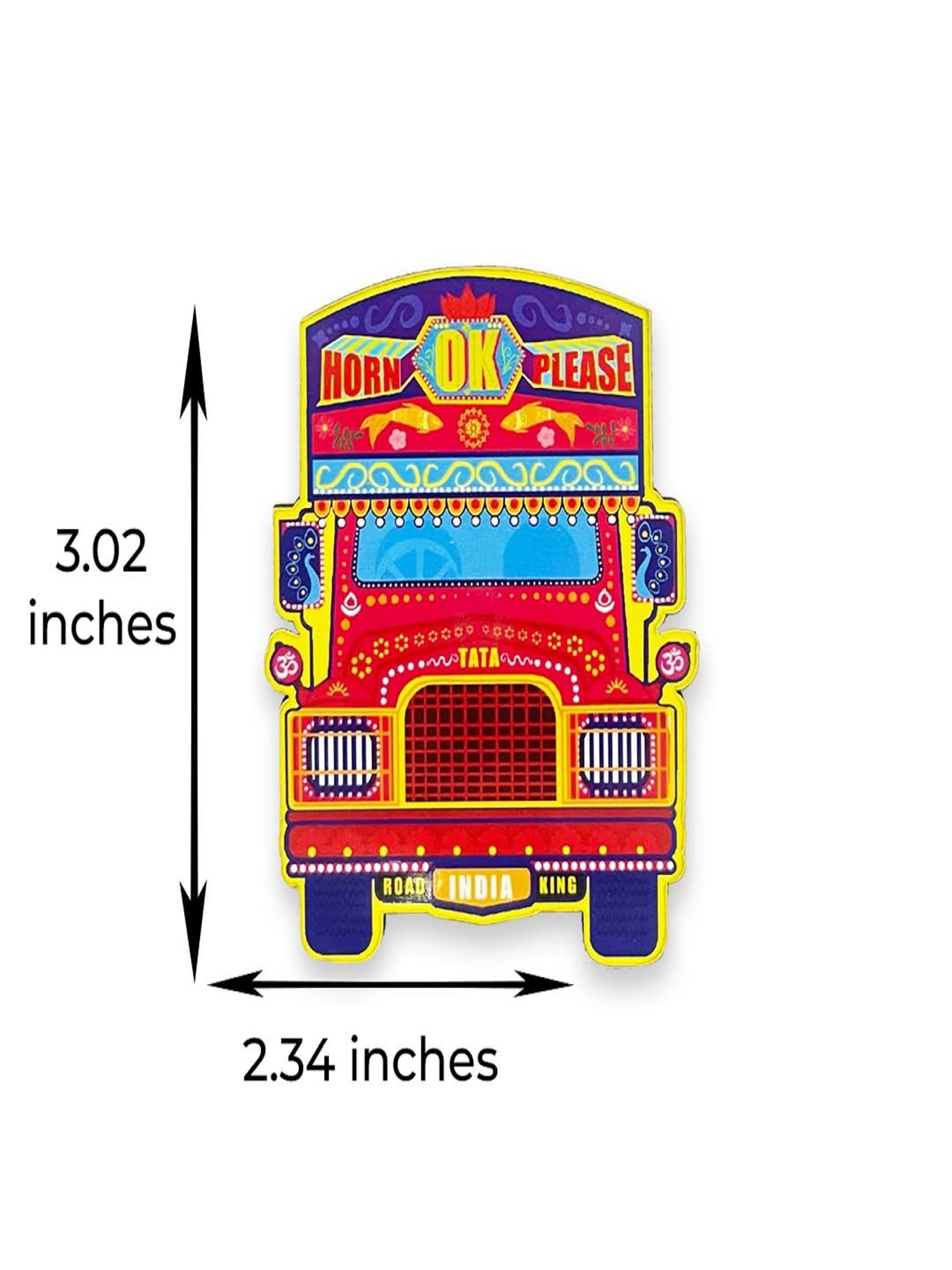 Desi Toys Kids Multicolor Truck Fridge Magnet (3 x 2.3 inches)