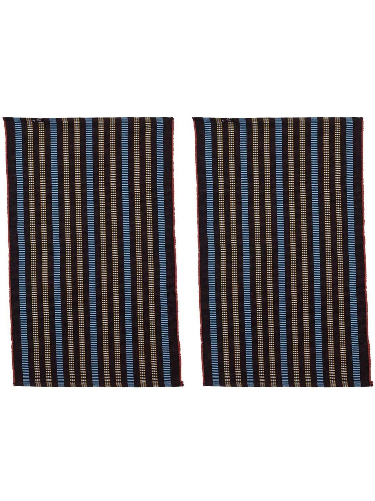 Klotthe Multicolor Cotton 300 GSM Multipurpose Mats - Set of 2