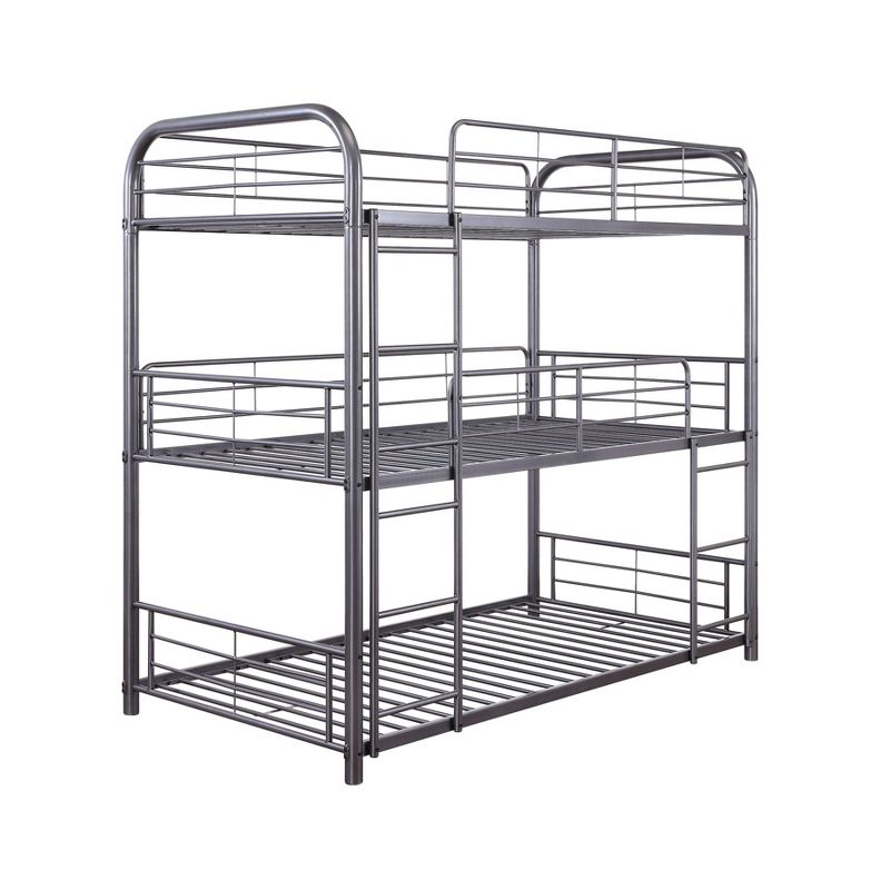 Full Cairo Triple Bunk Bed Gunmetal - Acme Furniture