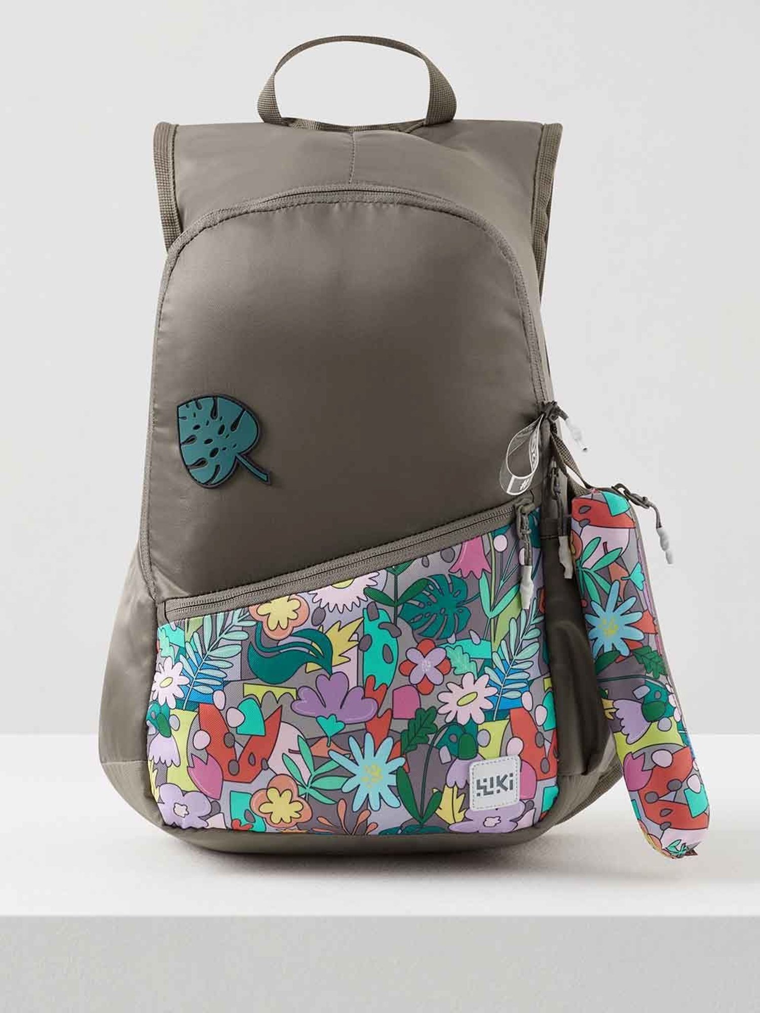 Wiki Back to School Brown Polyester Printed Backpack - 22 Ltrs