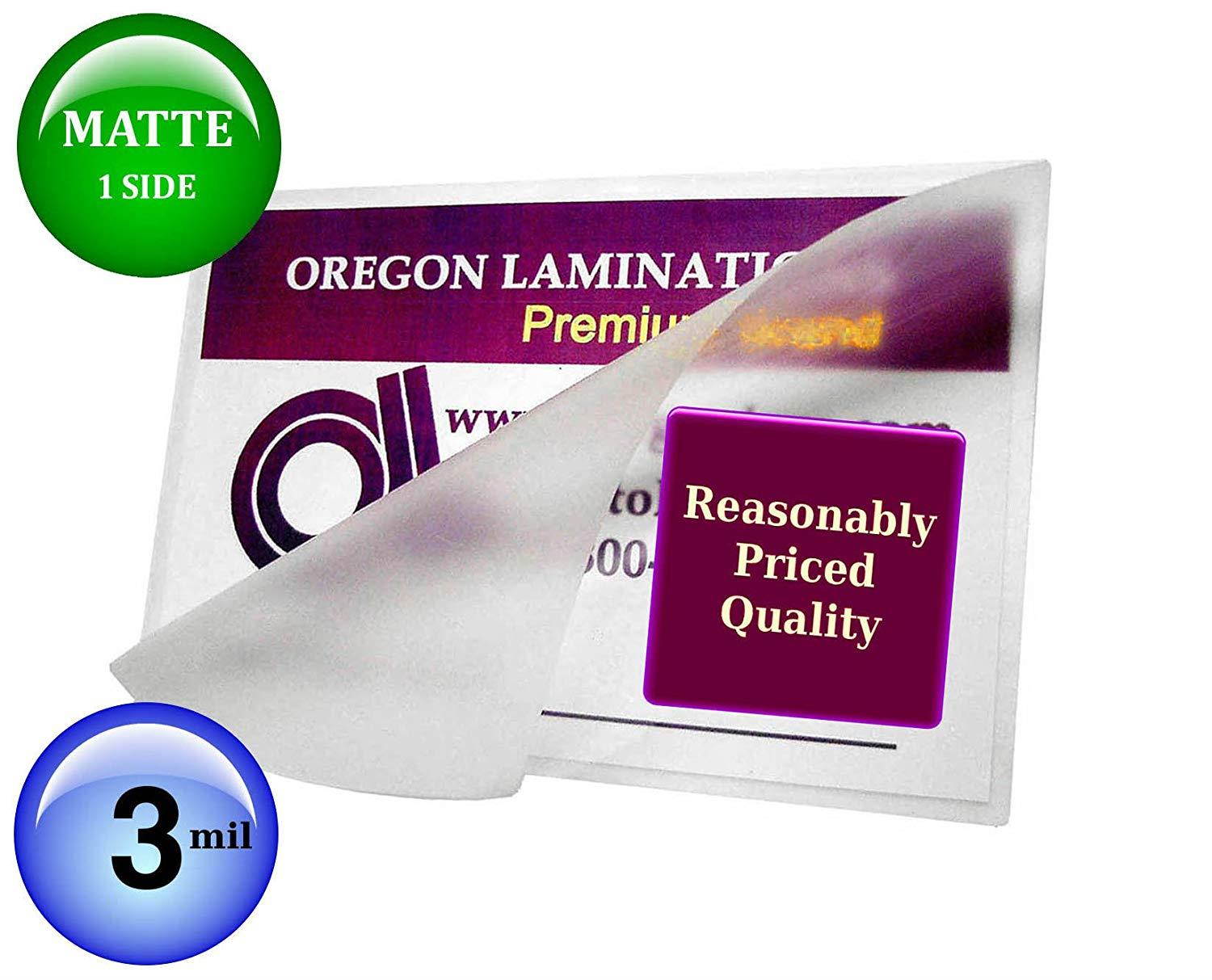Oregon Lamination Hot Laminating Pouches 8x10 Photo (pack of 100) 3 Mil 8-1/4 x 10-1/4 Matte/Gloss
