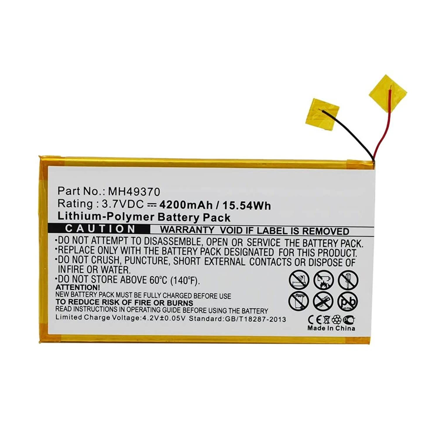 MPF Products 4200mAh MH49370 Battery Replacement Compatible with RCA 10-inch RCT6203W46 Tablet