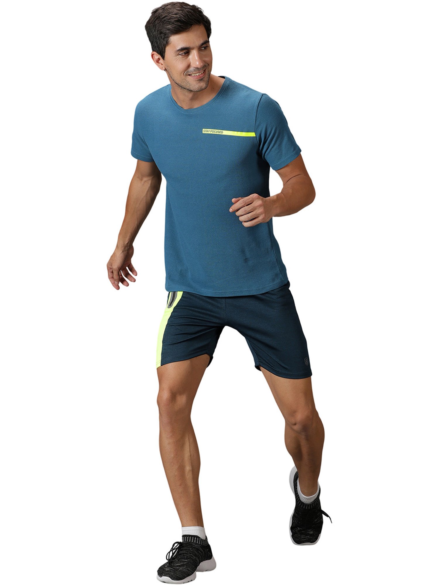 DOMIN8 Men Breathable Training Outdoor T-Shirt (Blue)