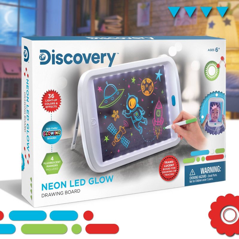 Neon LED Glow Drawing Board - Discovery Kids