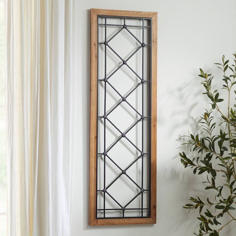 River Parks Studio Winston Matte Black and Brown 47 1/4" High Window Wall Art