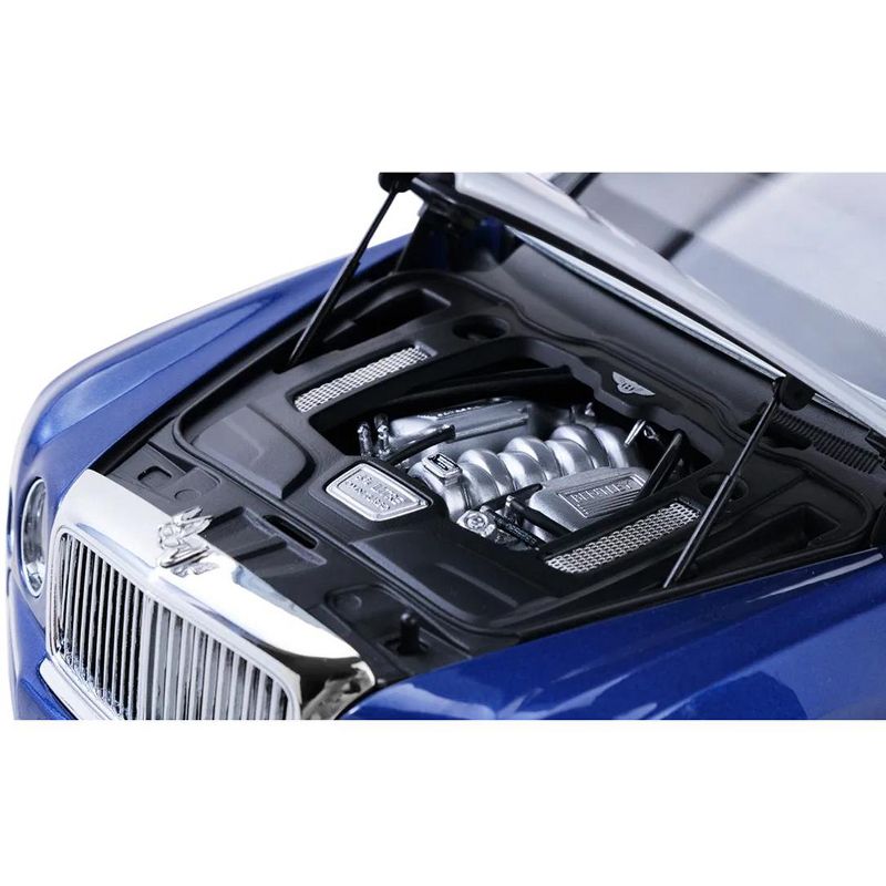 Bentley Mulsanne Grand Limousine by Mulliner Silver Frost and Moroccan Blue Metallic 1/18 Diecast Model Car by Almost Real