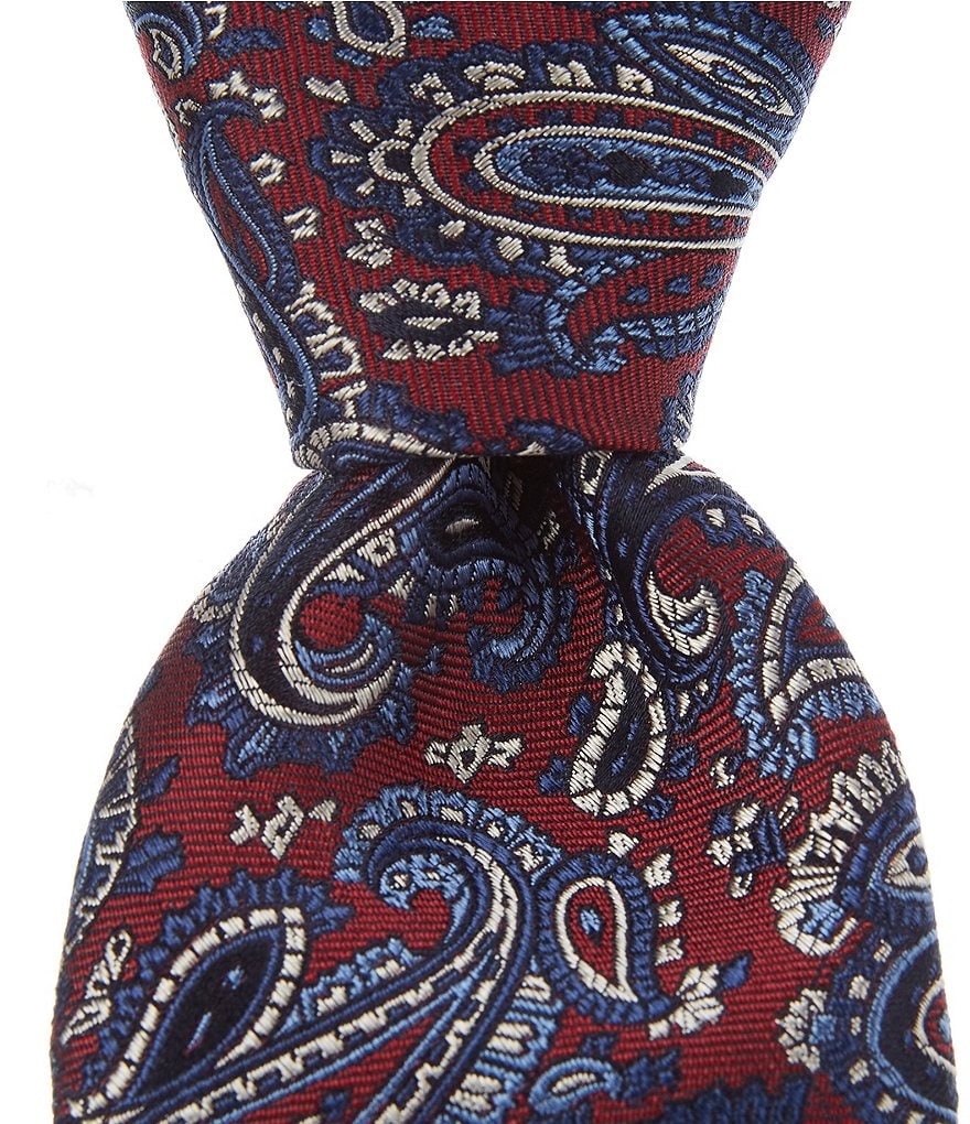 Cremieux Reeves Paisley Traditional 3 1/4#double; Silk Tie