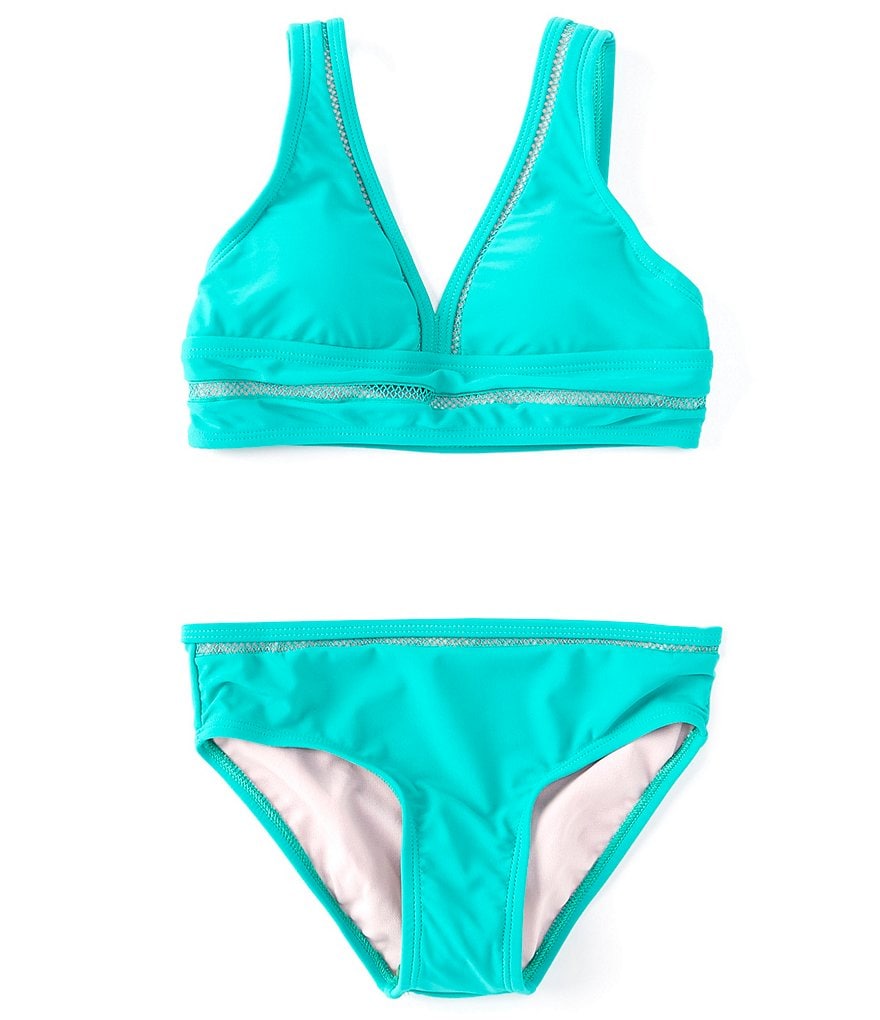 Flapdoodles Big Girls 7-10 Rainbow Tankini & Skirted Two-Piece Swimsuit