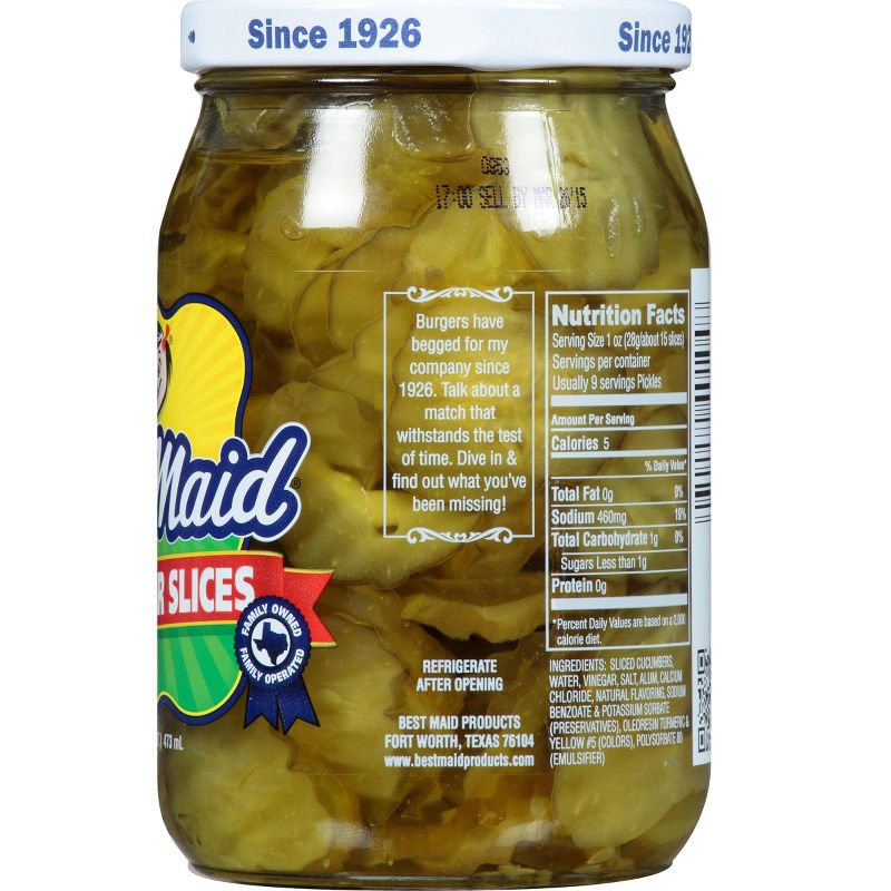 Best Maid Hamburger Dill Pickle Slices - 16oz