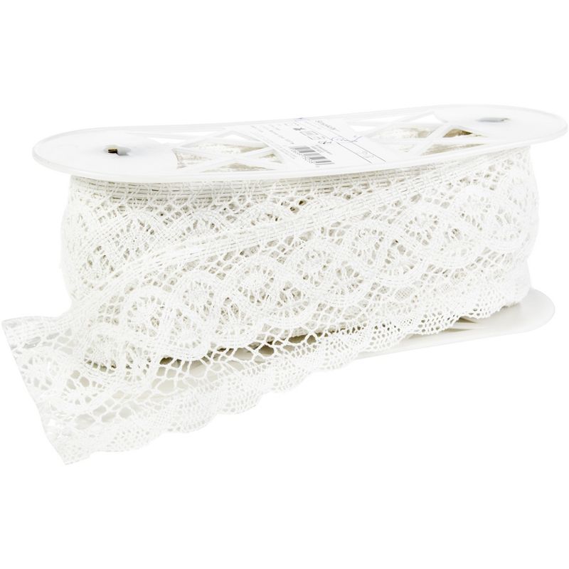 Simplicity Cluny Fan Lace 3.5"X12yd-White