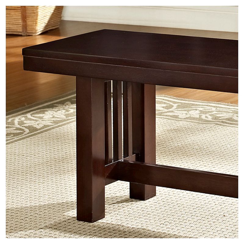 60" Cappuccino Wood Kitchen Dining Bench - Saracina Home
