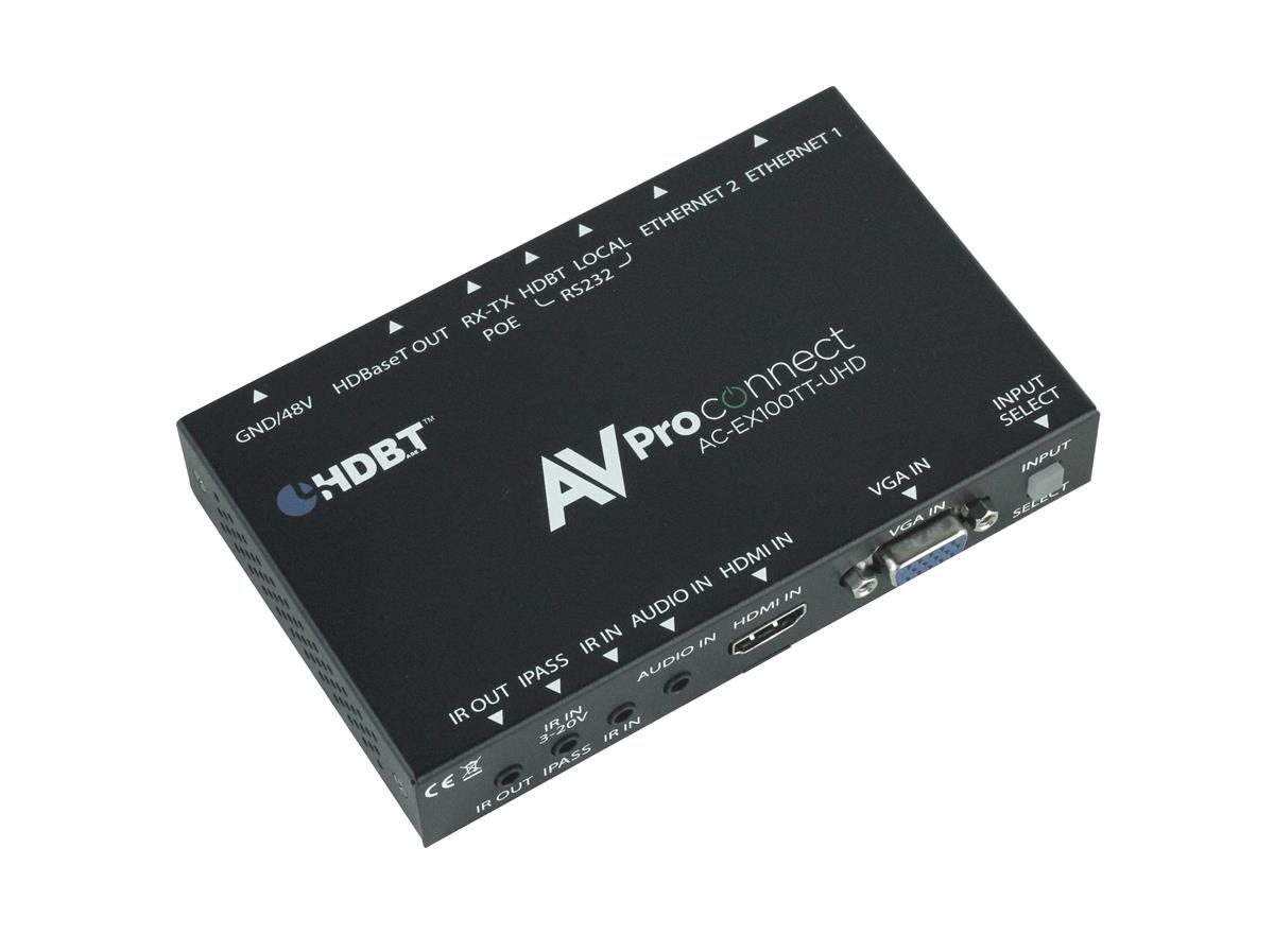 AVPro Edge AC-EX100TT-UHD-T Table Top VGA/HDMI auto sensing HDBaseT Extender (Transmitter)