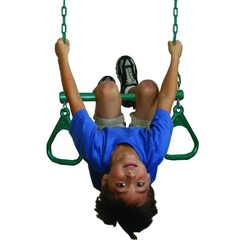 Swing-N-Slide Heavy Duty Ring/Trapeze Combo - Green