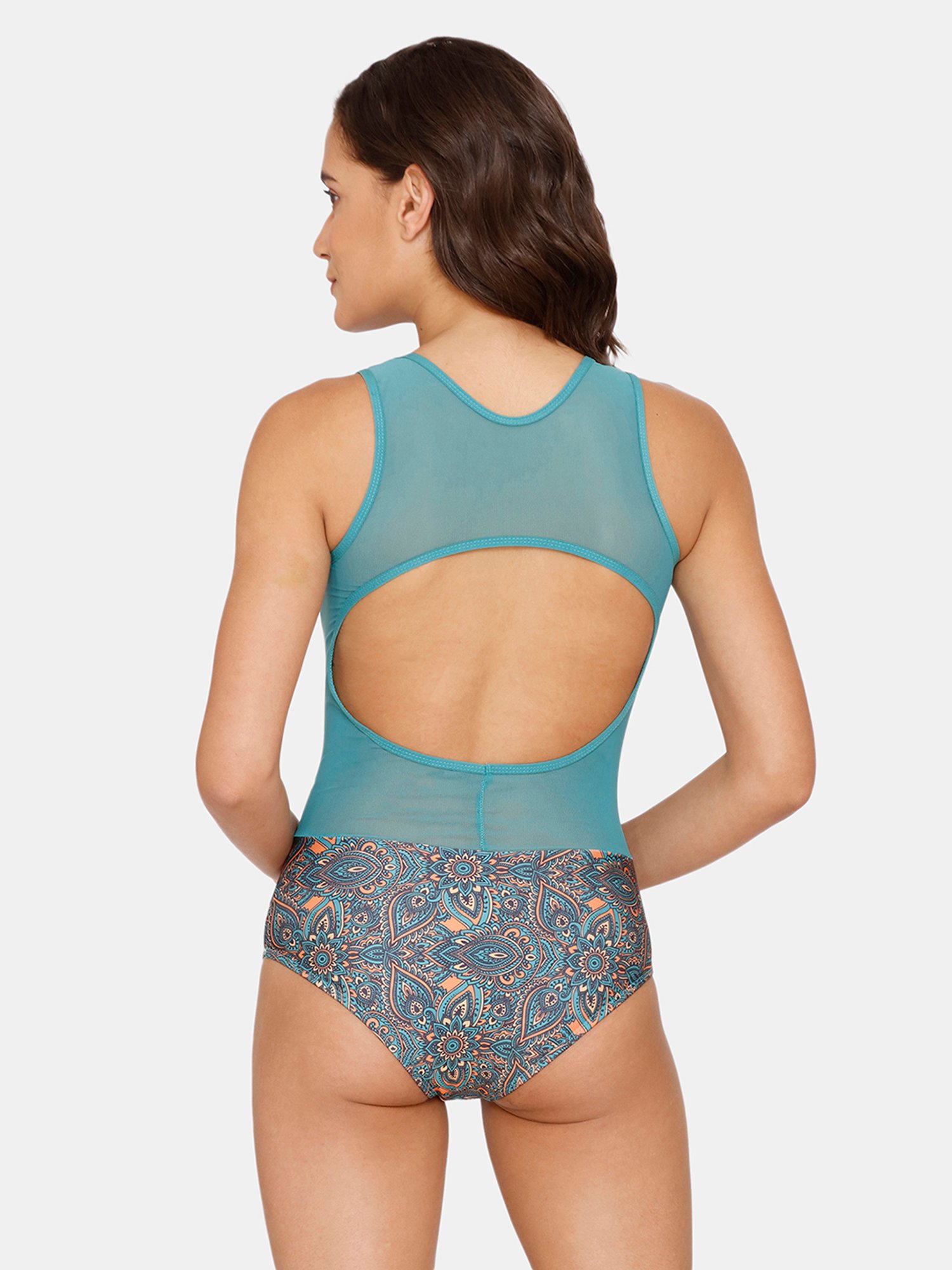 Coucou by Zivame Blue Printed Swimsuit