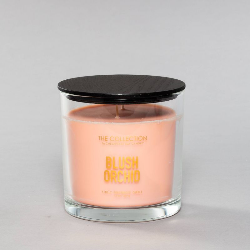 13oz Clear Jar 2-Wick Candle Blush Orchid - Chesapeake Bay Candle