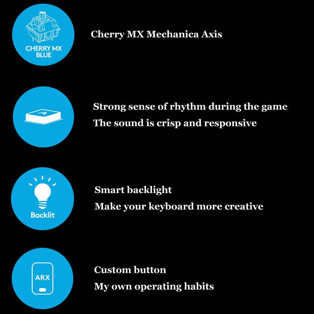 VANDER LED RGB Gaming Keyboard Wired Mechanical Button Backlight Keypads