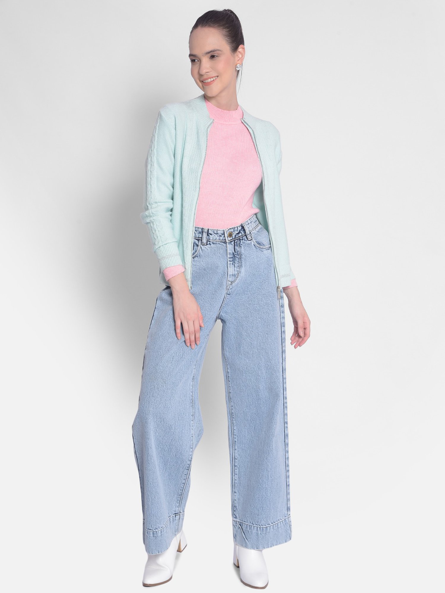 Crimsoune Club Green Regular Fit Cardigan