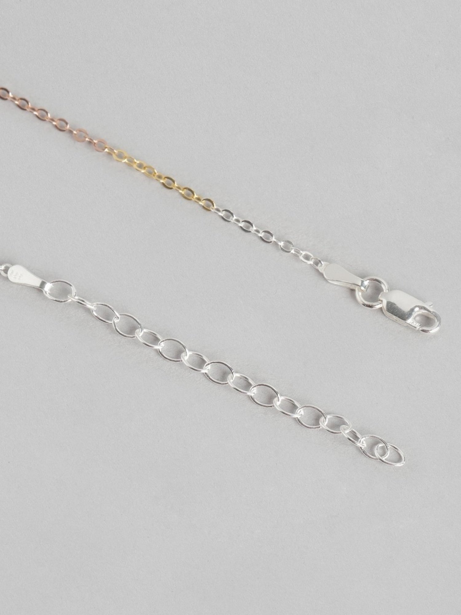 Zavya Sleek and Modern Golden Plated 92.5 Sterling Silver Box Chain