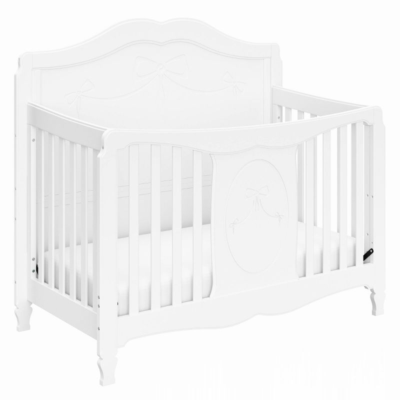 Storkcraft Princess 4-in-1 Fixed Side Convertible Crib - White