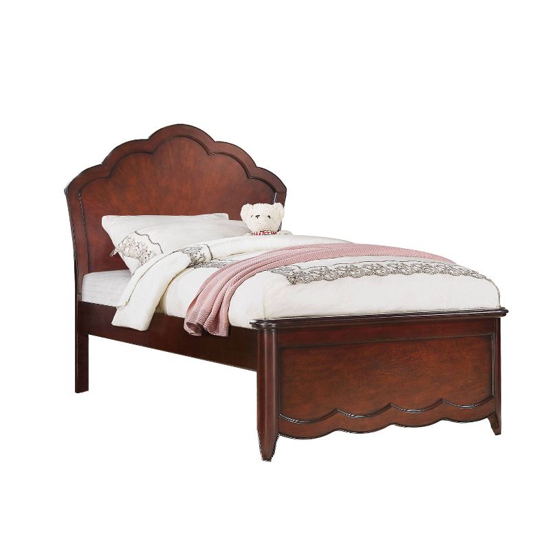 Twin Cecilie Kids' Bed with Panel Headboard Cherry - Acme Furniture