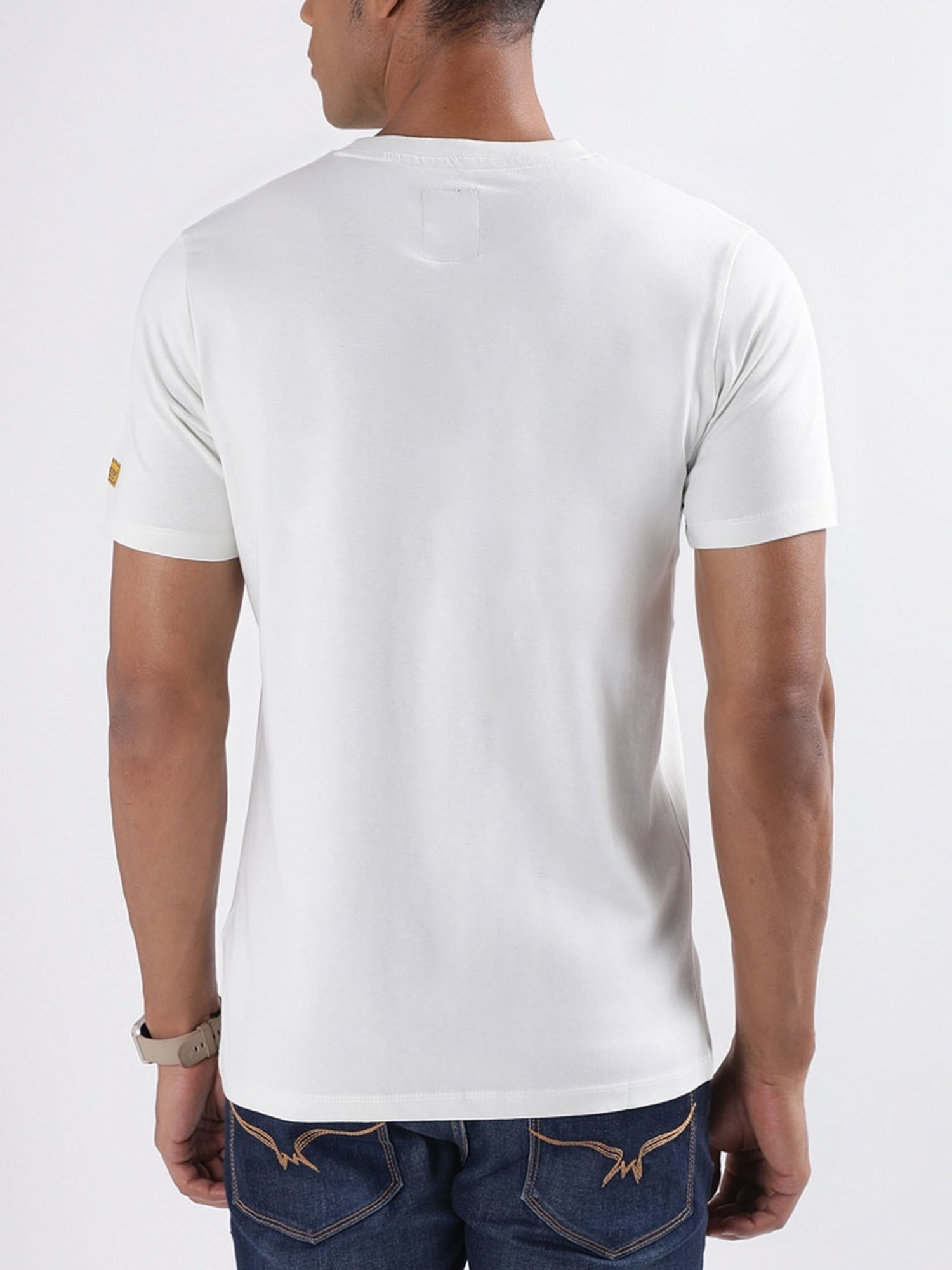 Lindbergh White Cotton Regular Fit T-Shirt