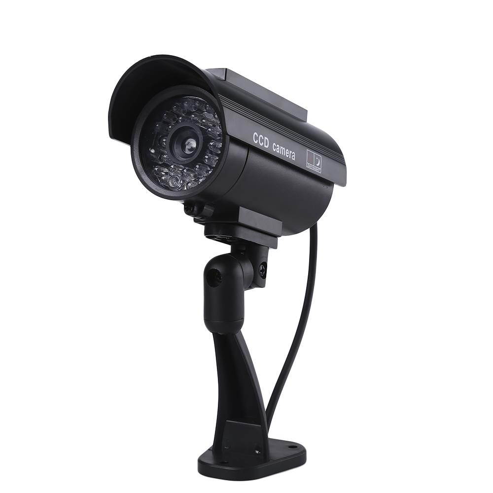 Solar Power Dummy Fake Camera CCTV Surveillance Security LED Flashing Realistic