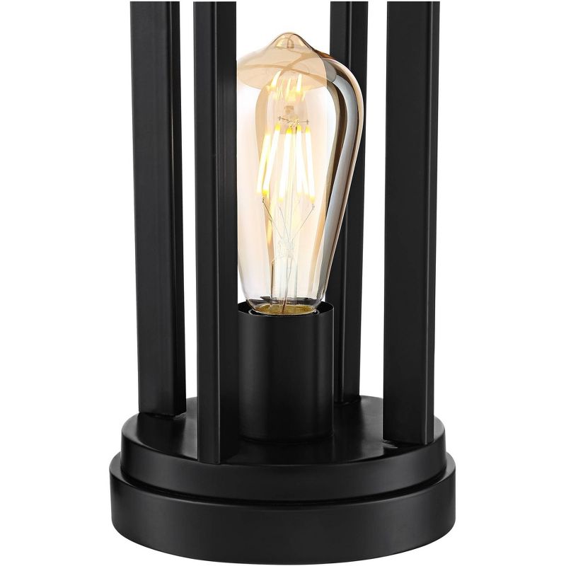 360 Lighting Marcel Black LED USB Night Light Black Shade Table Lamps Set of 2