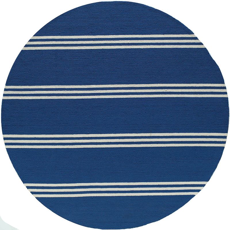 9' Round Veranda Maritime Rug Blue - Momeni