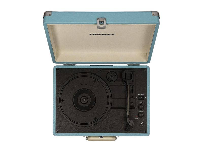 Crosley Cruiser Deluxe Portable Bluetooth Record Turntable, Turquoise