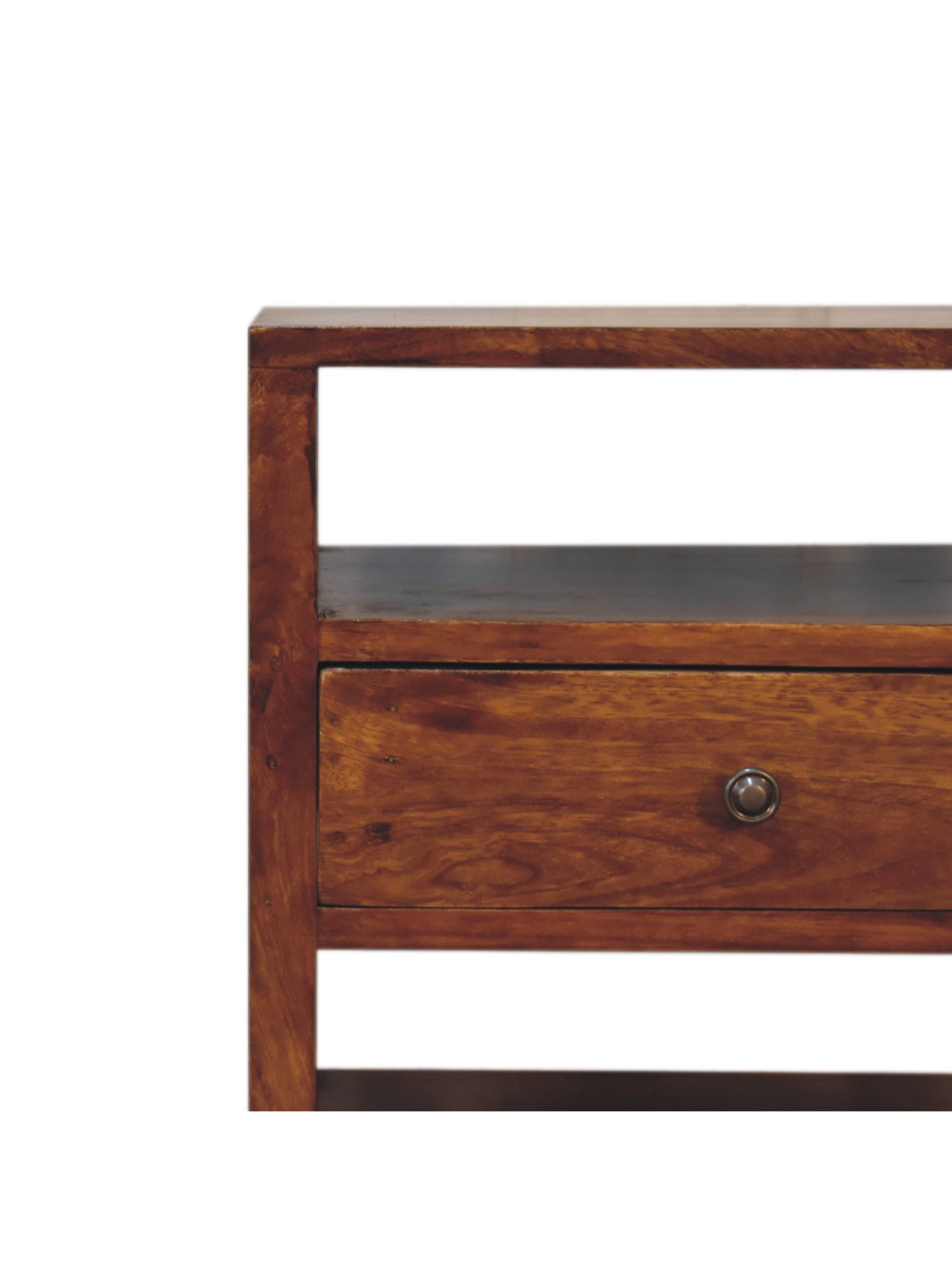 Ikiriya Avina Solid Dark Brown Wood End Table