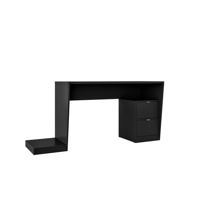 Randalls Gamer Desk 1.0 with 2 Drawers Black - Manhattan Comfort
