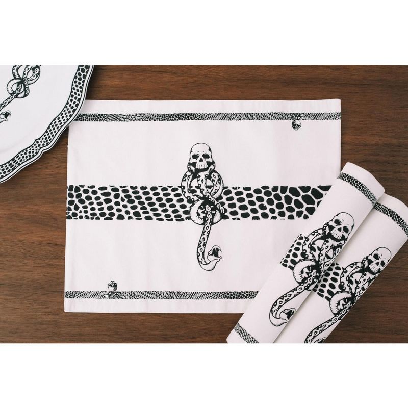 Robe Factory LLC Harry Potter Dinner Table Placemats | 4-Piece Death Eater Dinner Table Mats