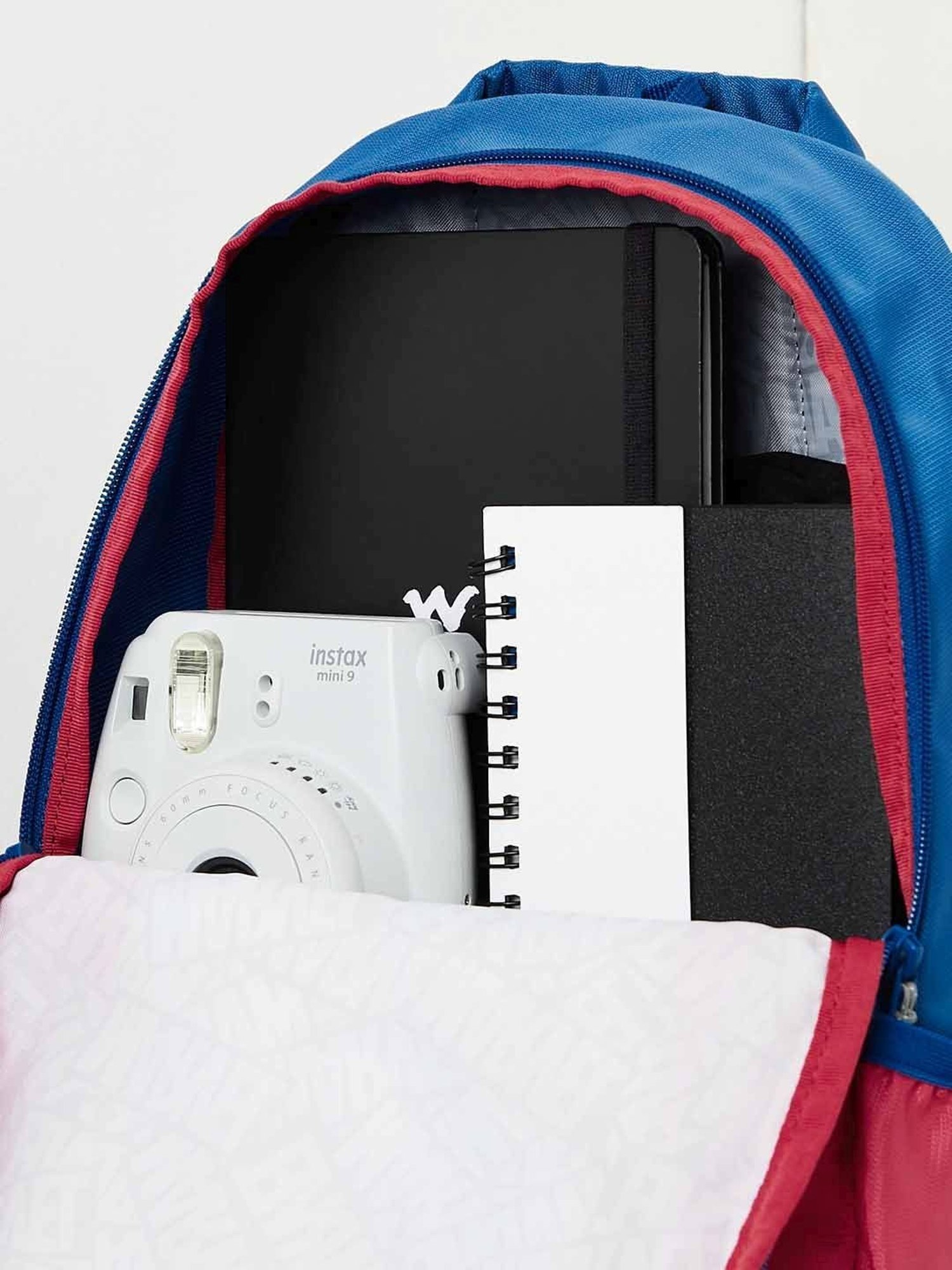 Wiki Back to School Champ 2 Red & Blue Polyester Printed Backpack - 16 Ltrs