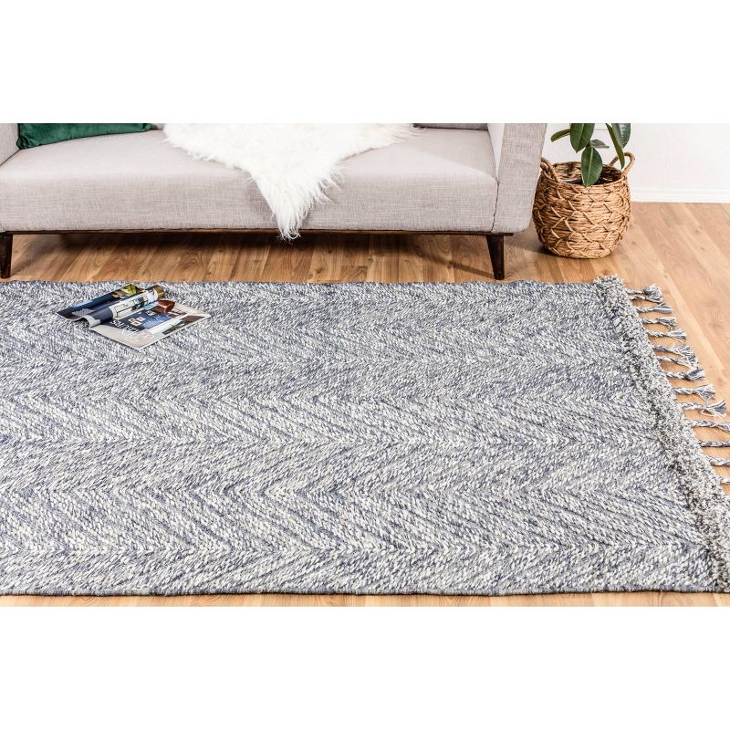 8'x10' Petra Area Rug Blue/Gray/Ivory - Anji Mountain