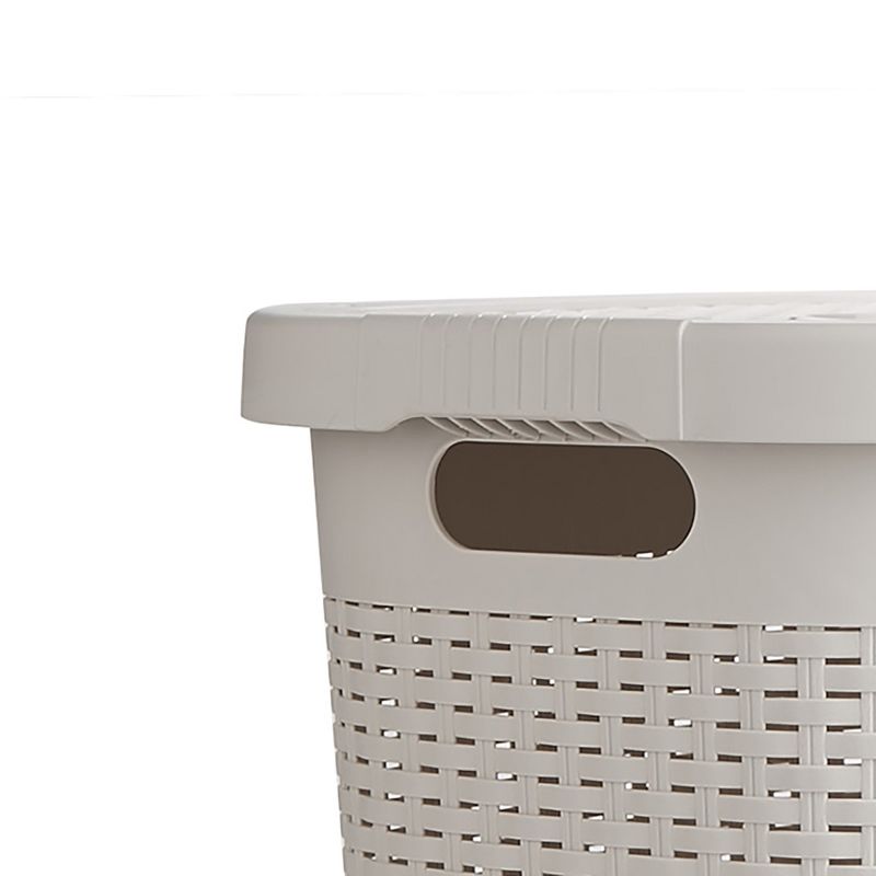 Mind Reader 50 Liter Laundry Hamper, Ivory