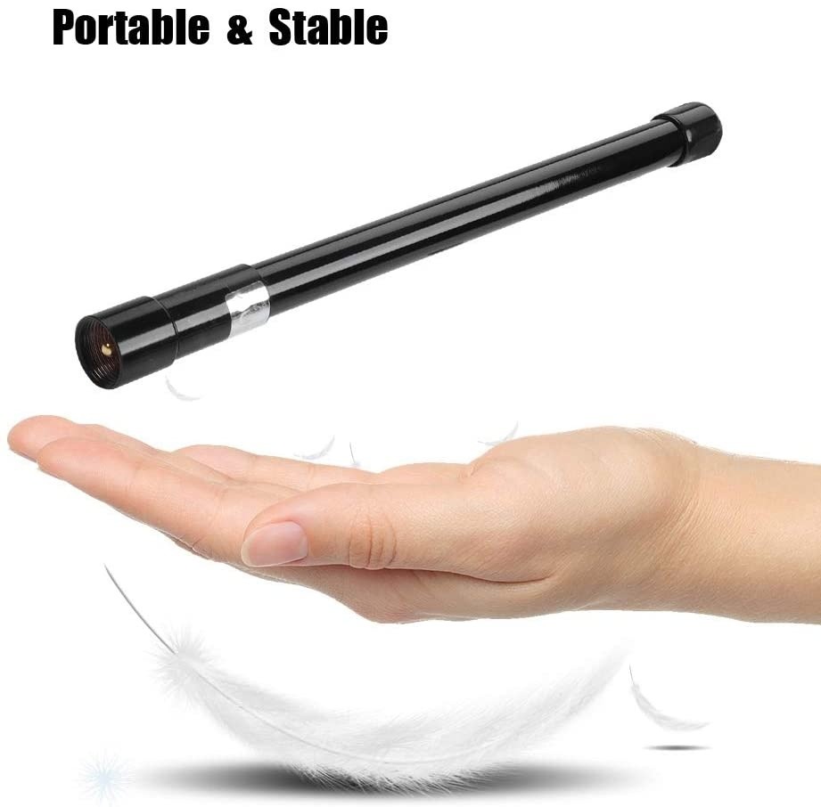 UHF/VHF Antenna, ASHATA Antenna Dual Band UHF 400-500MHz / VHF 130-174MHz Mobile Antenna,Portable Car Radio Antenna 22cm with UHF / Pl259 Connector for NL-350(Black)