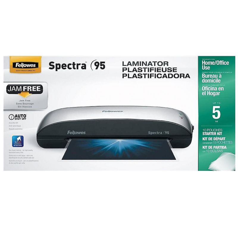 Fellowes Spectra 95 Thermal Laminator, 9.5 Width, Black/Silver (5738201) FLW5738201