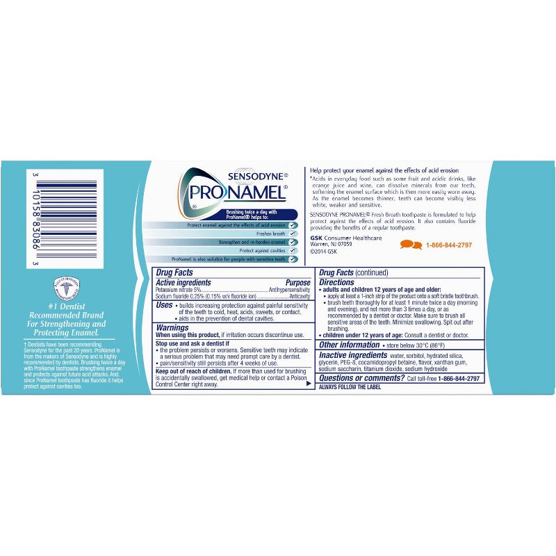 Sensodyne ProNamel Fresh Breath Toothpaste - 2ct/8oz