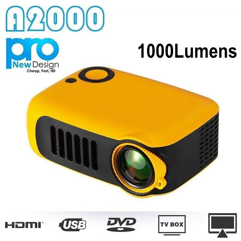 Mini Projector - UKCOCO Portable Projector Support 1080P Screen Mirroring Manual Correction, 1000 Lumens, Compatible with for Home Theater, PPT