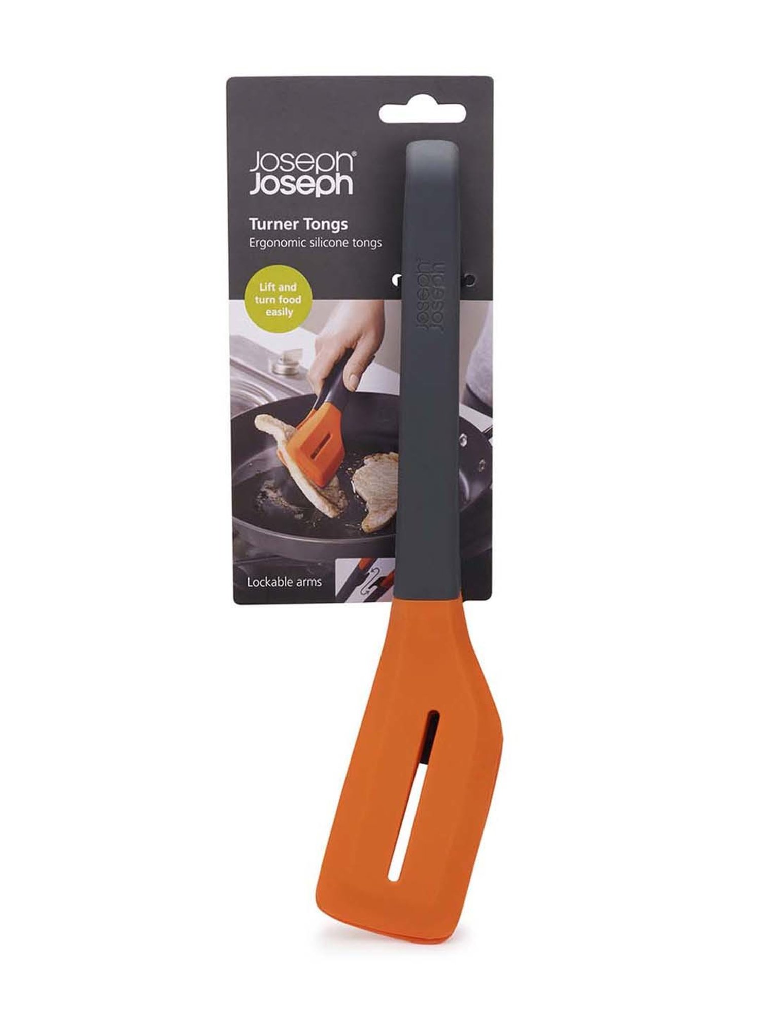 Joseph Joseph Orange & Black Silicone 30 cm Turner Tong - Set of 1