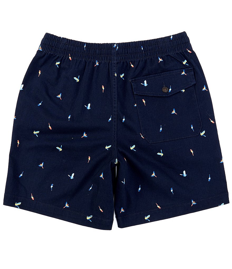 Iron Co. Yukon Twill Bird Print Flat-Front 7#double; inseam Pull-On Shorts