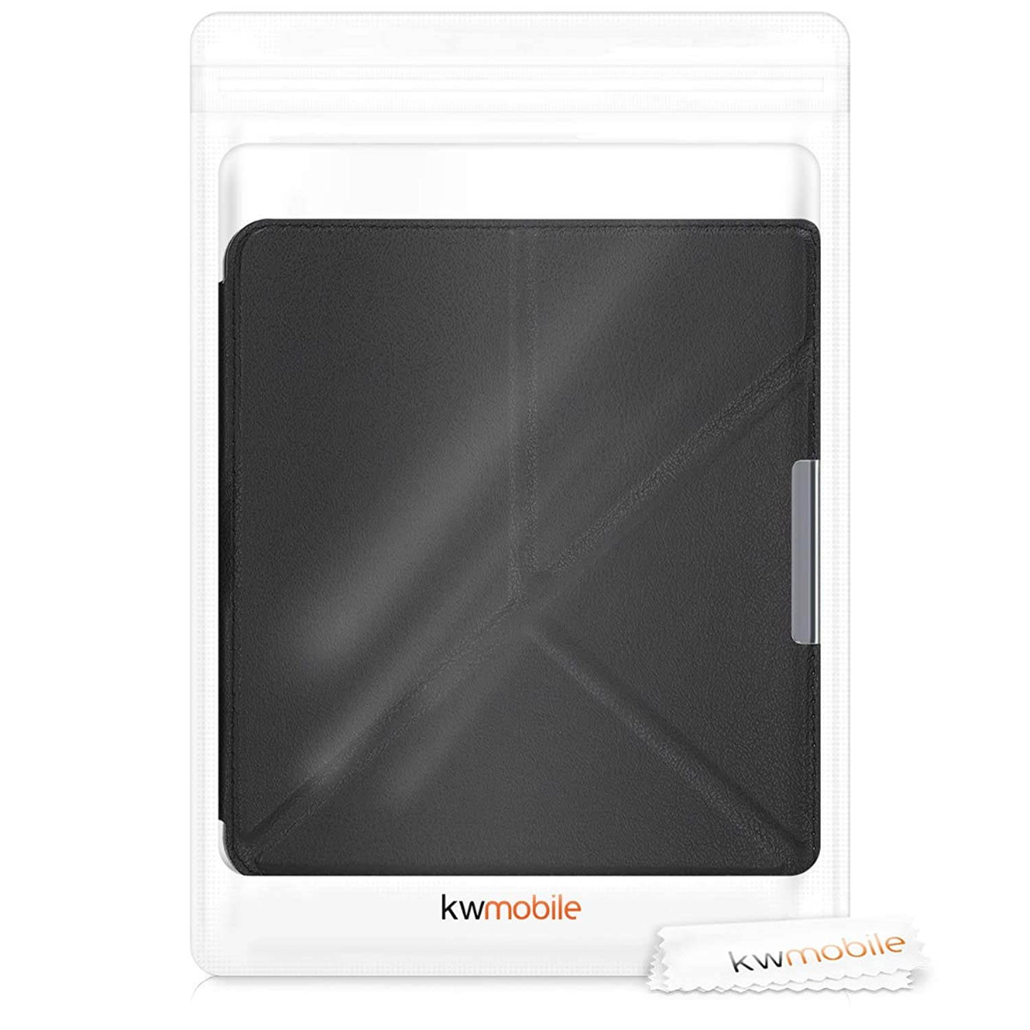 kwmobile Origami Case Compatible with Kobo Forma - Ultra Slim Fit PU Leather Cover with Stand - Black